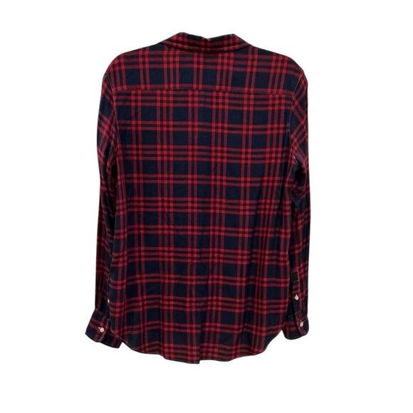 Frank & Eileen Eileen Button-Up Shirt Red And Blue Plaid Flannel Modal Size XS - Picture 10 of 15